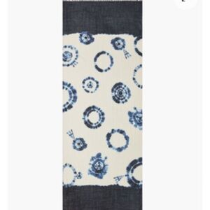 Talbots Blue and White Shibori-dyed Scarf